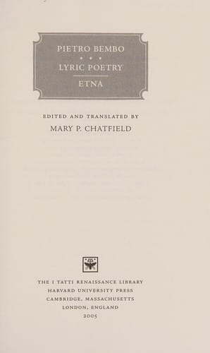 Lyric poetry: Etna