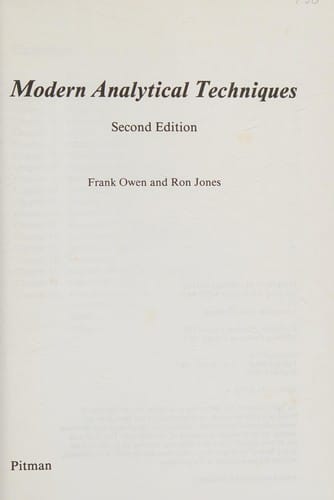 Modern Analytical Techniques