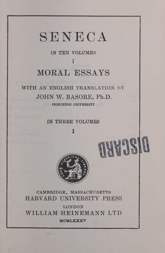 Moral Essays: v. 1