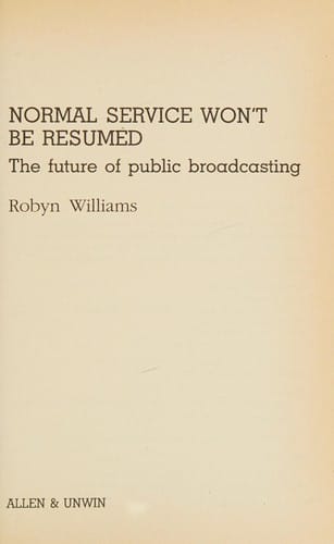 Normal service won't be resumed: the future of public broadcasting
