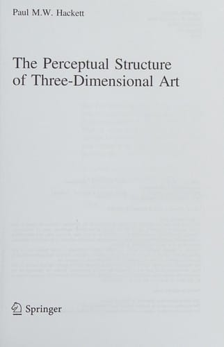 Perceptual Structure of Three-Dimensional Art