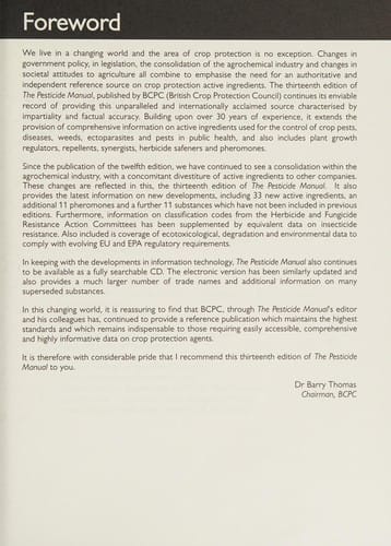 The pesticide manual: a world compendium.