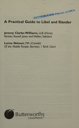 A practical guide to libel and slander