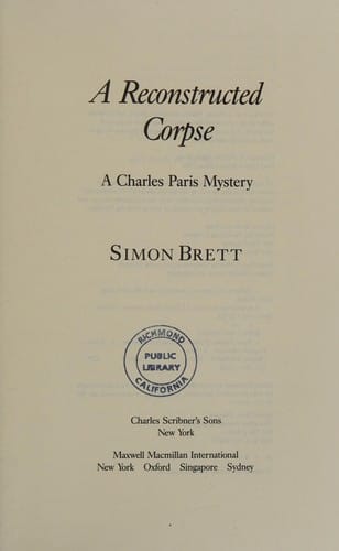 A reconstructed corpse: a Charles Paris mystery