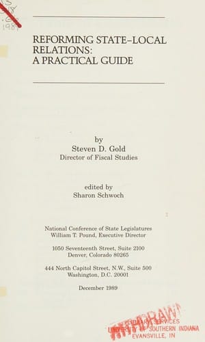 Reforming State Local Relations: A Practical Guide