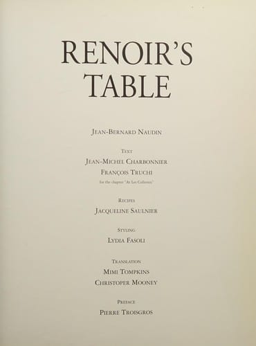 Renoir's table