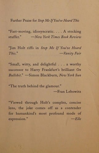 Stop Me If You've Heard This: A History and Philosophy of Jokes