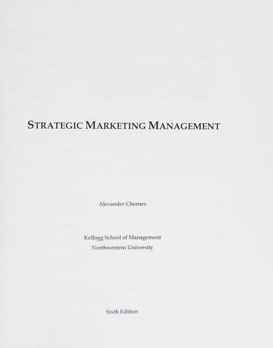 Strategic Marketing Management