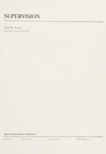 Timm Supervision