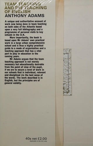 Team teaching and the teaching of English