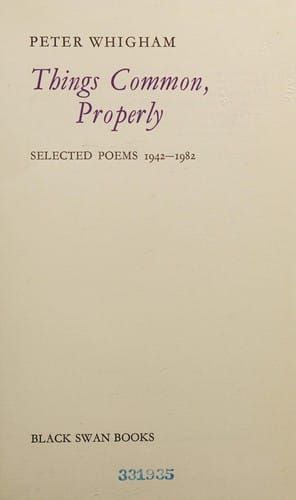 Things common, properly: selected poems 1942-1982