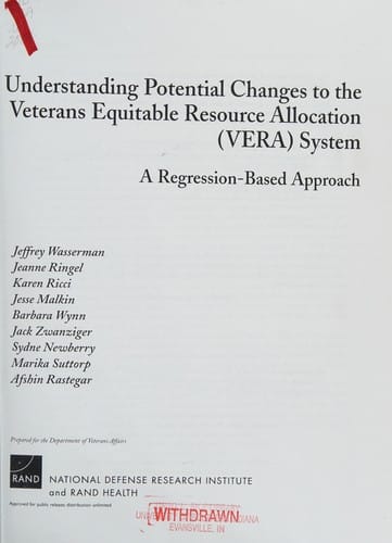 Understanding potential changes to the Veterans Equitable Resource Allocation System (VERA): a regression-based approach