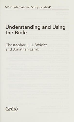 Isg 41: Understanding and Using the Bible
