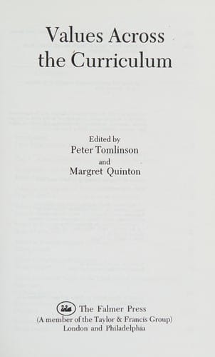 Values Across the Curriculum