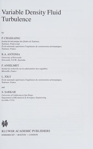 Variable density fluid turbulence