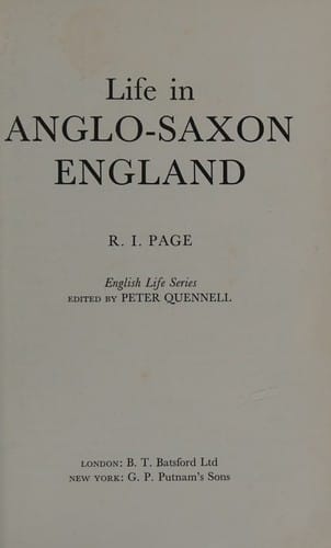 Life in Anglo-Saxon England