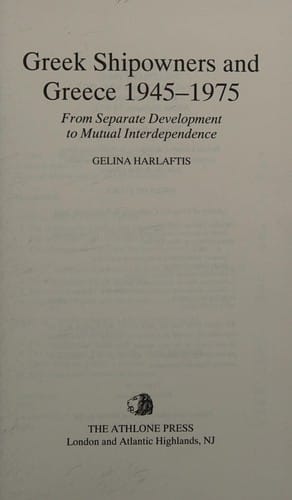 Greek shipowners and Greece, 1945-1975: from separate development to mutual interdependence