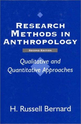 Research methods in anthropology: qualitative and quantitative approaches