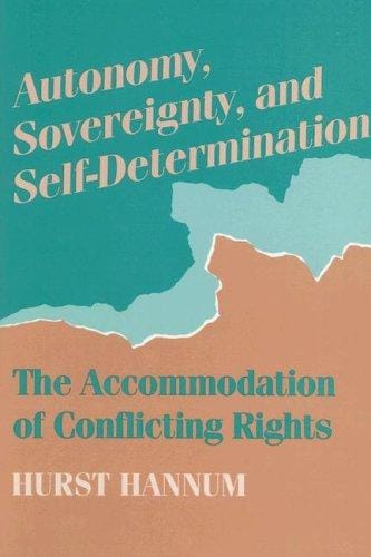 Autonomy, sovereignty, and self-determination: the accommodation of conflicting rights