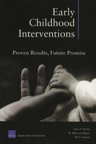 Early Childhood Interventions: Proven Results, Future Promise