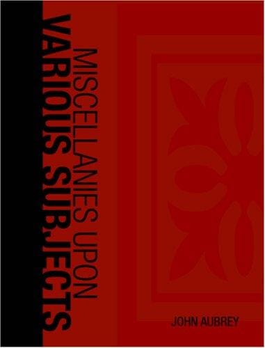 Miscellanies Upon Various Subjects (Large Print Edition)