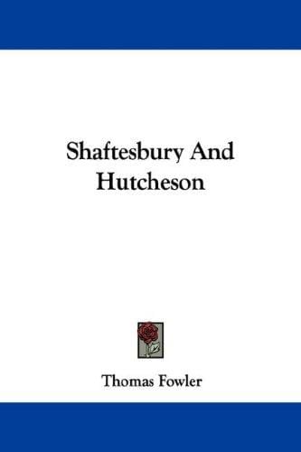 Shaftesbury And Hutcheson