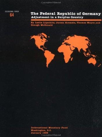 The Federal Republic of Germany: Adjustment in a Surplus Country (Occasional Paper (Intl Monetary Fund))