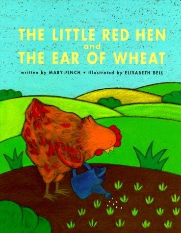 The little red hen and the ear of wheat