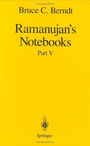 Ramanujan's Notebooks, Part V