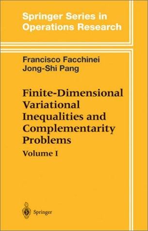 Finite-Dimensional Variational Inequalities and Complementarity Problems I