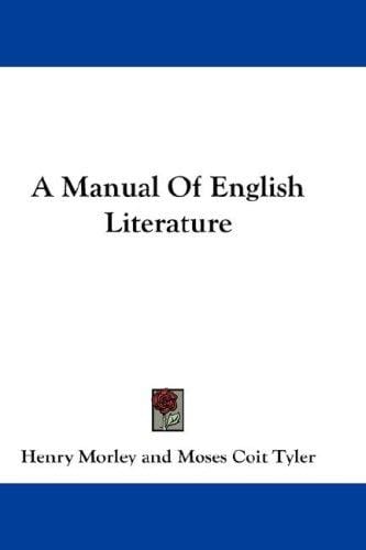 A Manual Of English Literature
