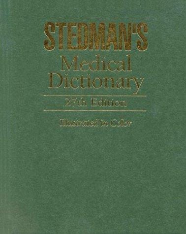 Stedman's Word Book Bundle, Includes: Medical Dictionary, 27e + Quick Look Drug Book 2003 + Stedman's Medical Speller + Stedman's Anatomy