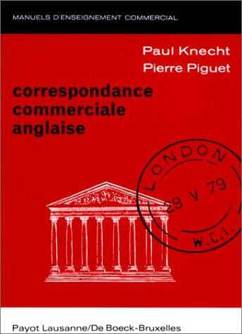 Correspondance commerciale anglaise
