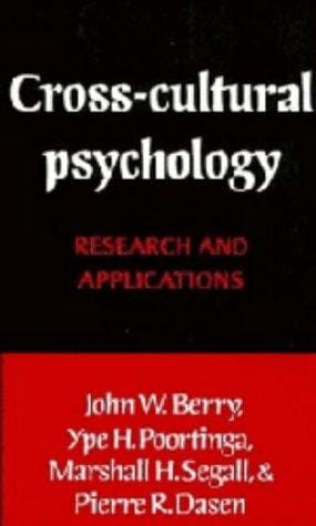 Cross-Cultural Psychology: Research and Applications