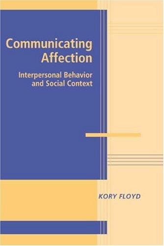 Communicating affection: interpersonal behavior and social context