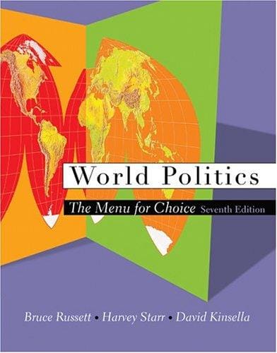 World Politics: The Menu for Choice (with InfoTrac)