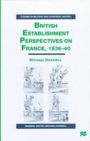 British establishment perspectives on France, 1936-40