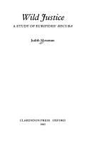 Wild justice: a study of Euripides' Hecuba