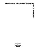 Photography in contemporary German art: 1960 to the present