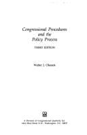 Congressional procedures and the policy process