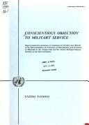 Conscientious objection to military service: report