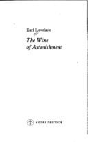 The wine of astonishment