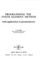 Programming the finite element method: with application to geomechanics
