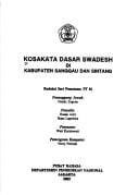 Kosakata dasar Swadesh di Kabupaten Sanggau dan Sintang