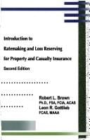 Introduction to ratemaking and loss reserving for property and casualty insurance