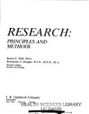 Nursing research: principles and methods
