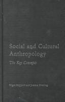 Social and cultural anthropology: the key concepts