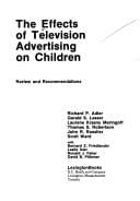 The Effects of Television Advertising on Children: Review and Recommendations