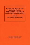 Riemann surfaces and related topics: proceedings of the 1978 Stony Brook conference