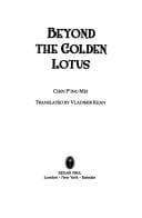 Beyond the golden lotus: Chin P'ing Mei